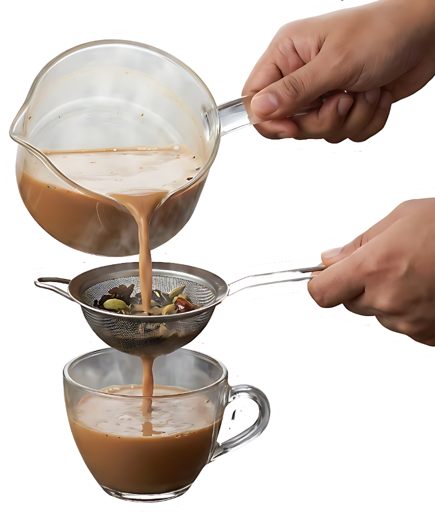 Straining chai
